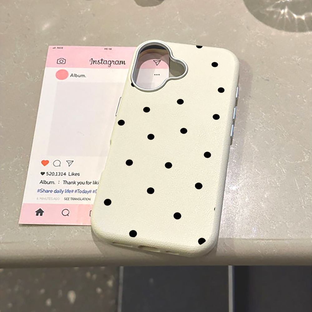 Phone Cases Polka Dot - Minimalist Black Polka Dot Phone Case