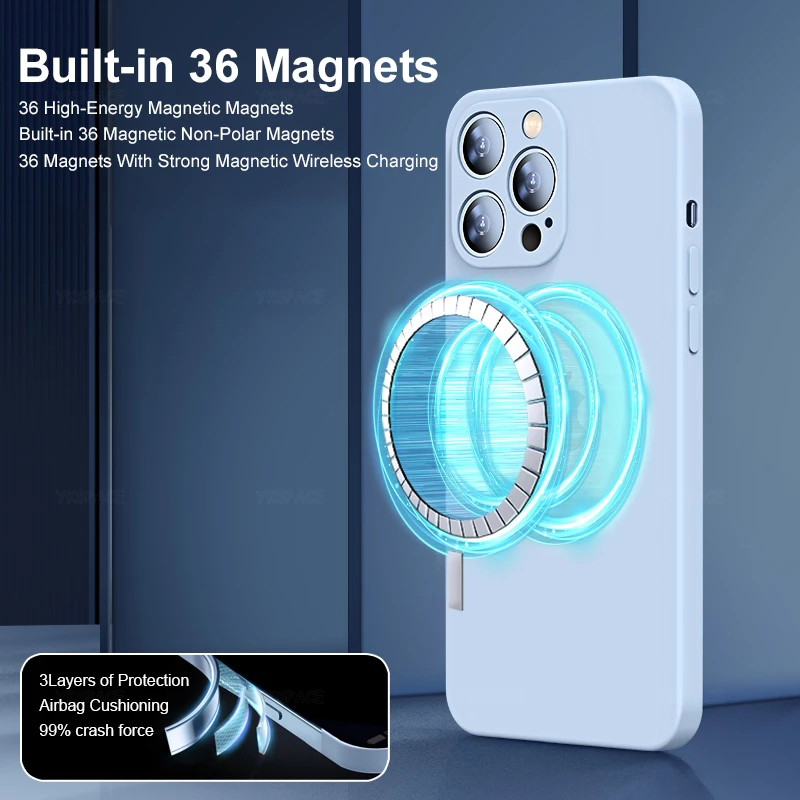 Magnetic Liquid Silicone Case  - Phone Cases That Charge Your Phone review and price