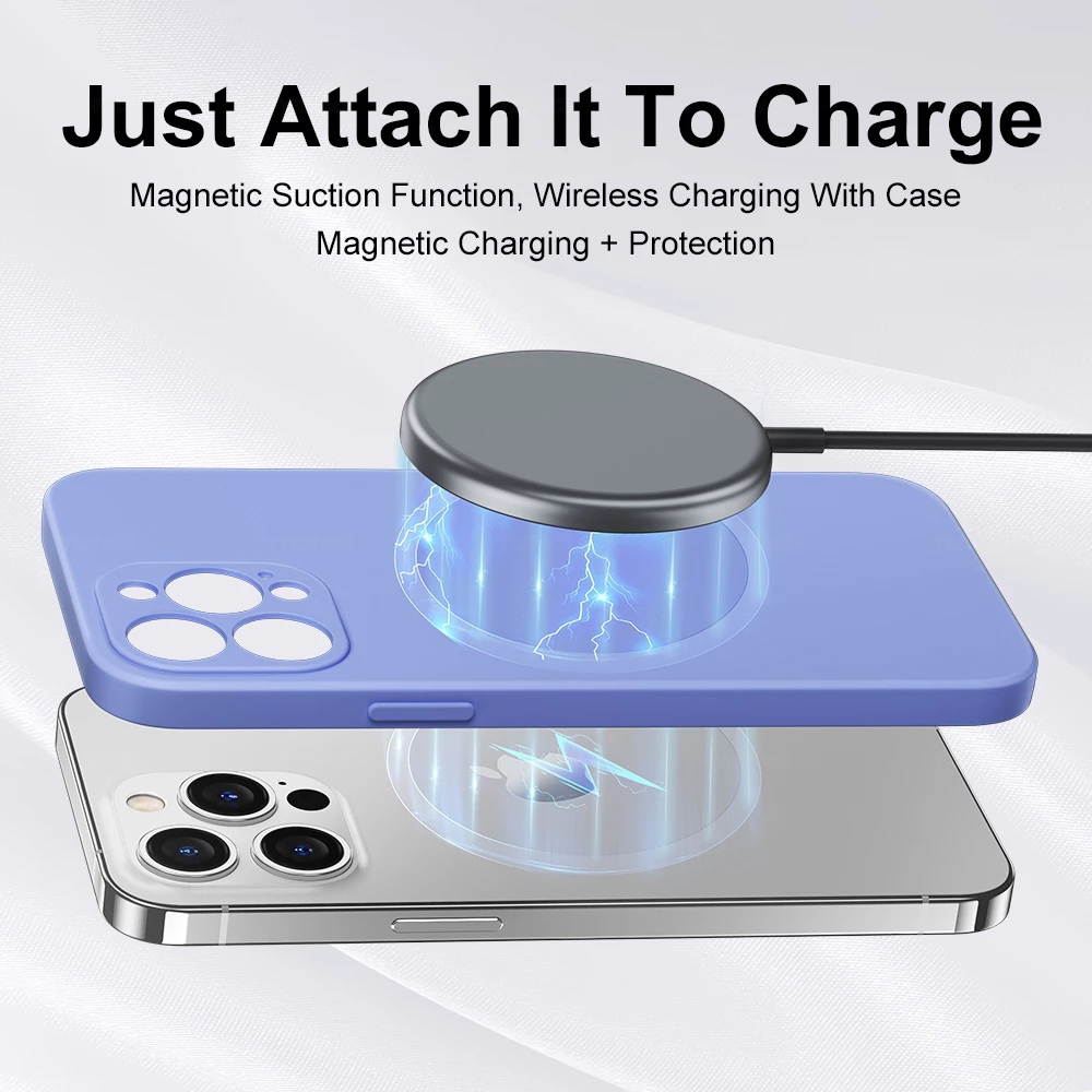 Magnetic Liquid Silicone Case  - Phone Cases That Charge Your Phone review and price