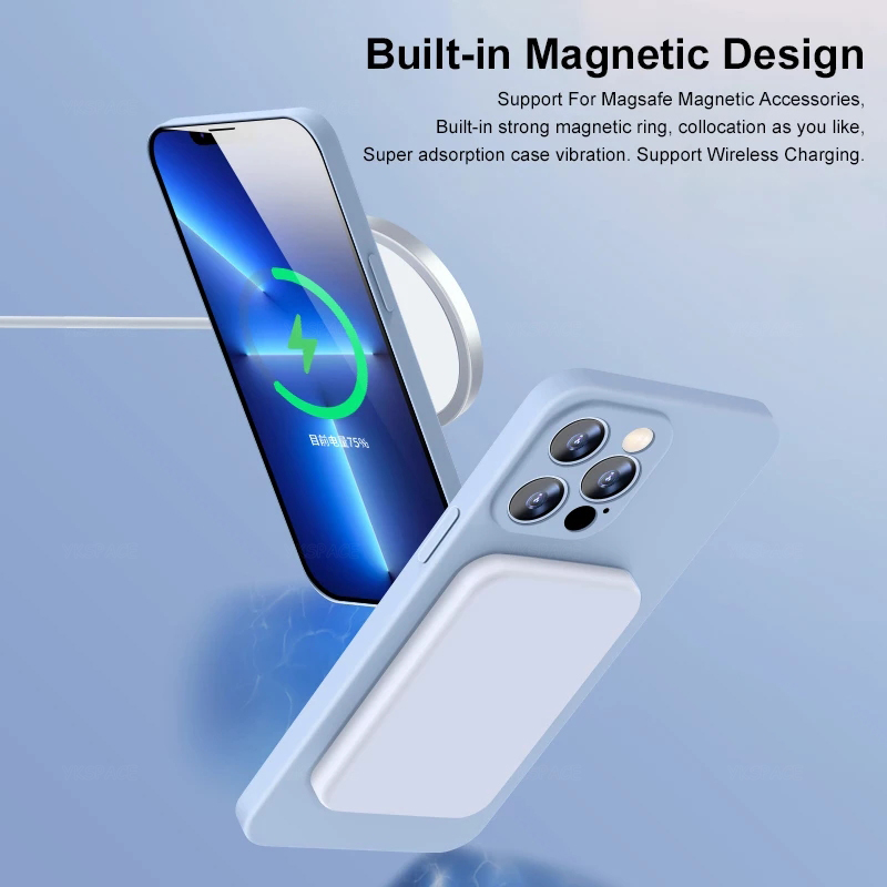 Magnetic Liquid Silicone Case  - Phone Cases That Charge Your Phone review and price
