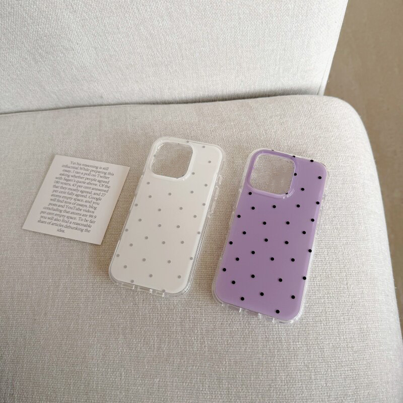 Korean White & Purple Polka Do - Phone Cases Polka Dot review and price