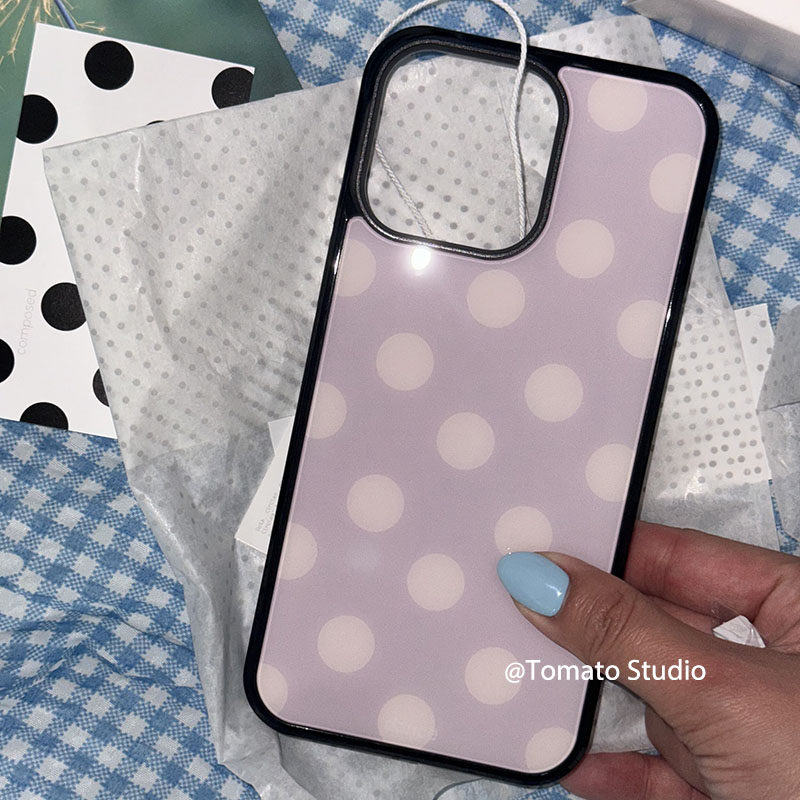 Korean Ins Fashion Purple Polk - Phone Cases Polka Dot review and price