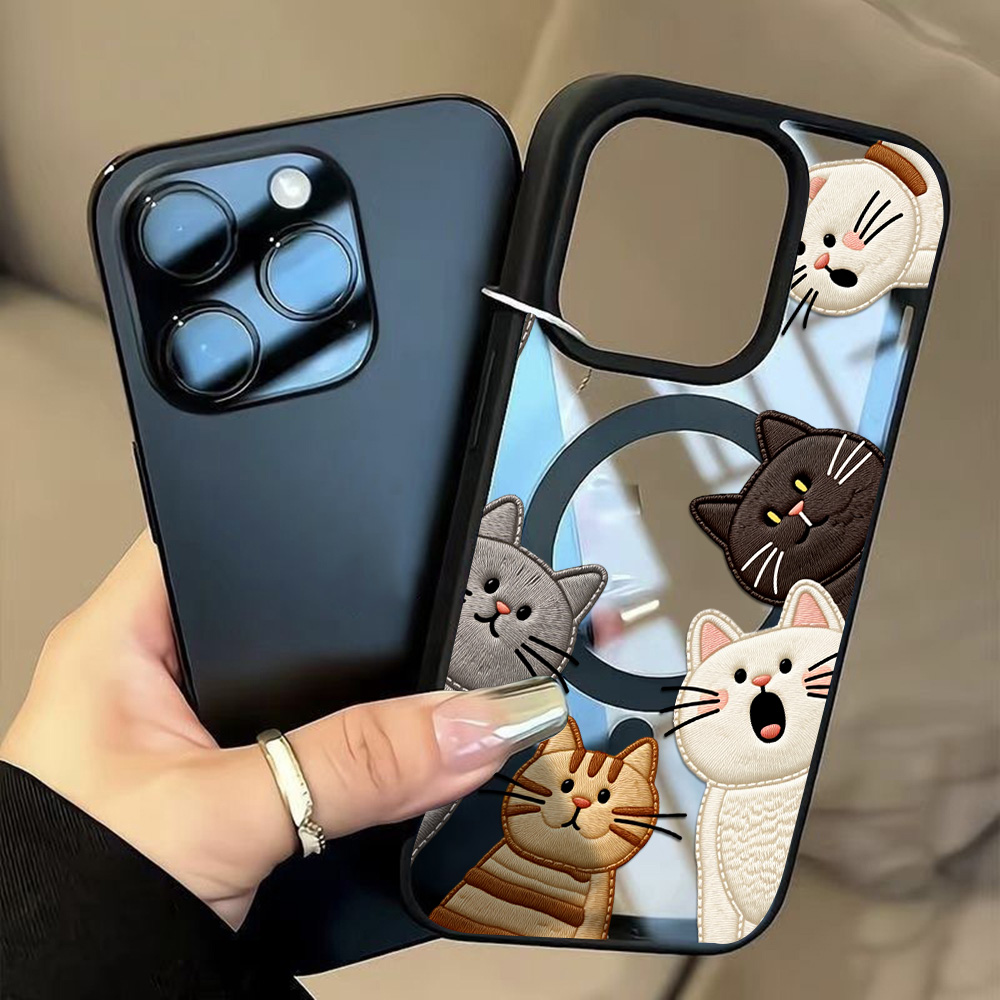 Cute Faux Embroidery Cat Phone - Apple Iphone 15 Pro Max review and price